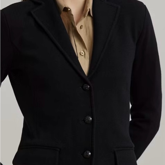Black Blazer with Button Detail - Picture 4 of 10